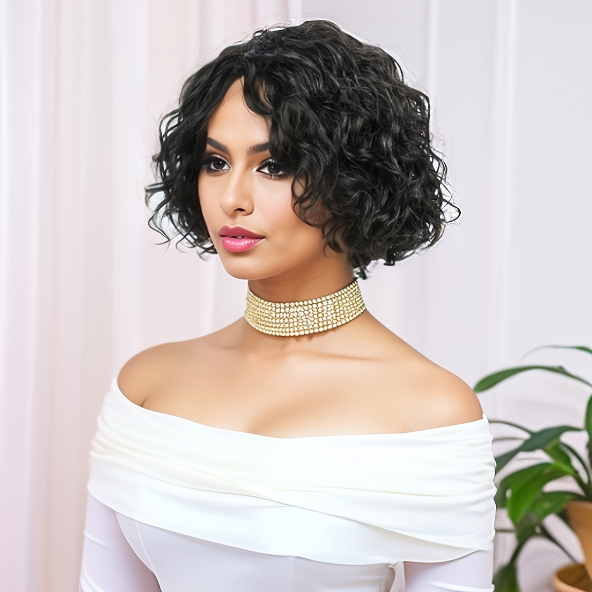 Hair Care Women - Pelucas de cabello humano rizado hechas