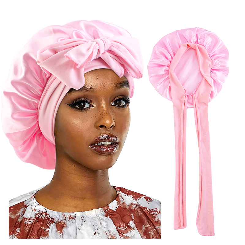 Nuevo gorro de dormir de satén - Hair Care China reseña y precio